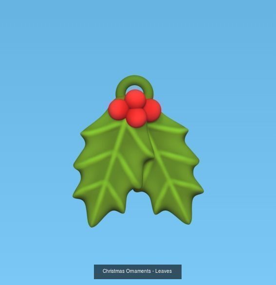 Christmas Tree Ornaments 1 3D Model Collection_4