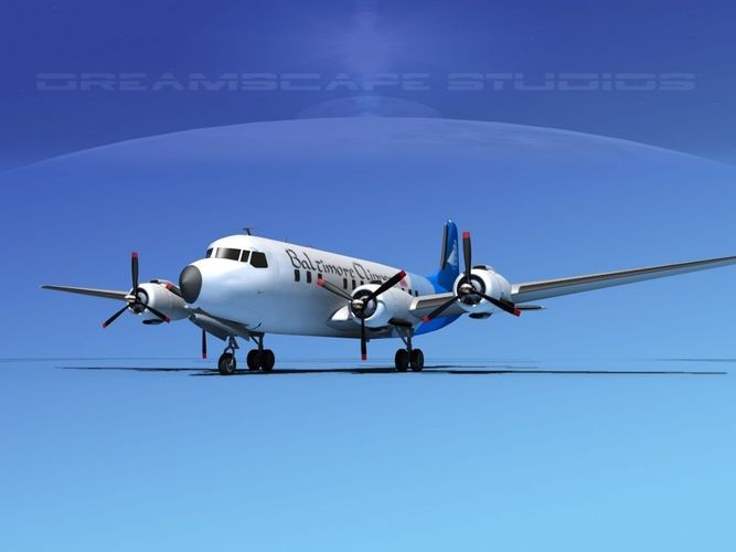 Douglas DC-7B Baltimore Clipper 3D model