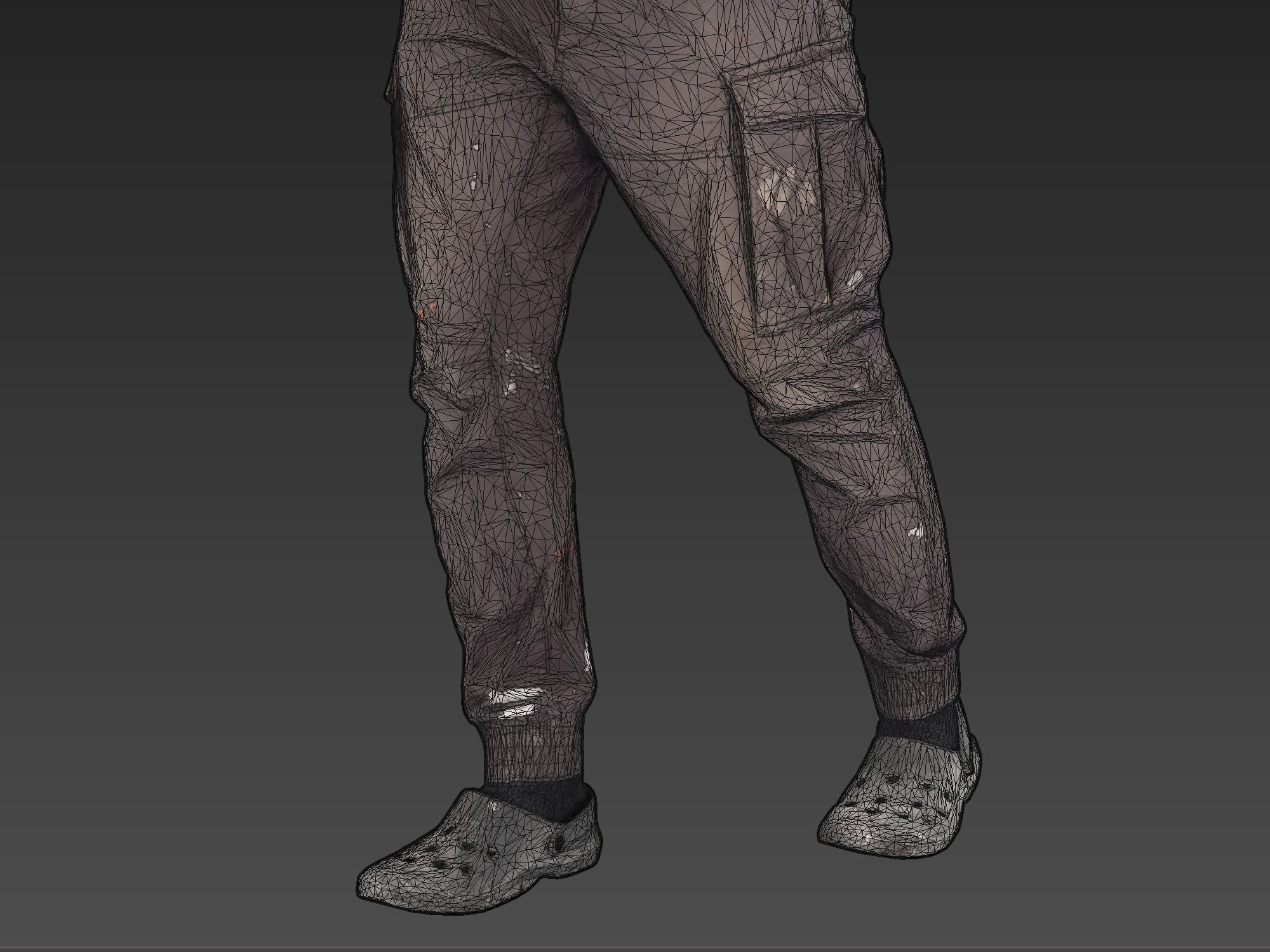 Worker Carries a Bag on His Shoulder 3D model_8