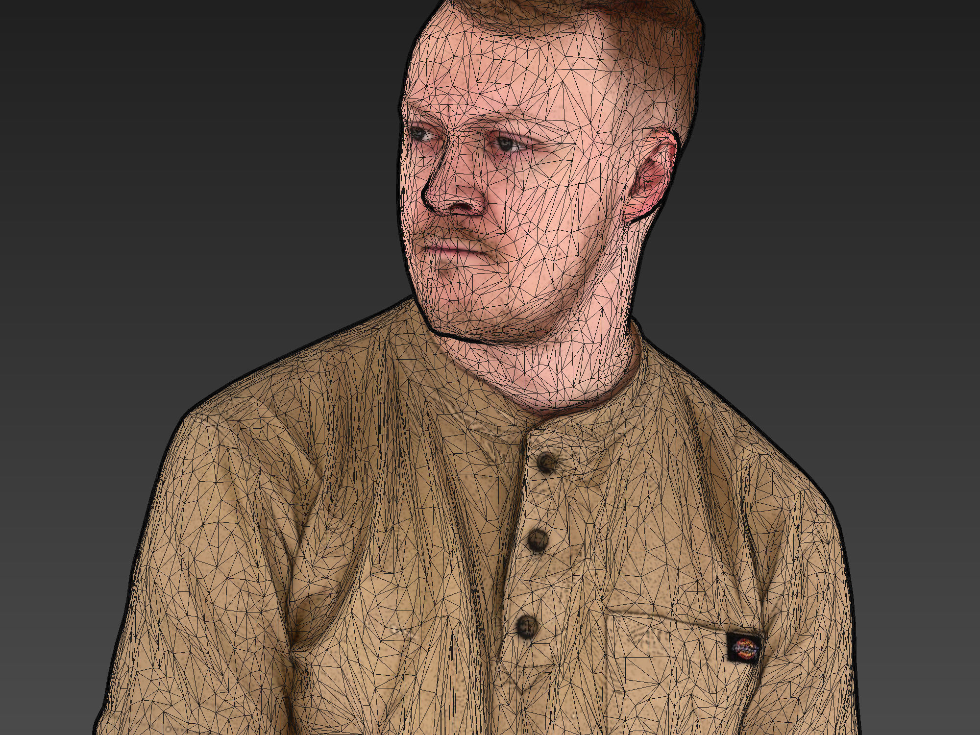 Worker in Rubber Boots 3D model_3