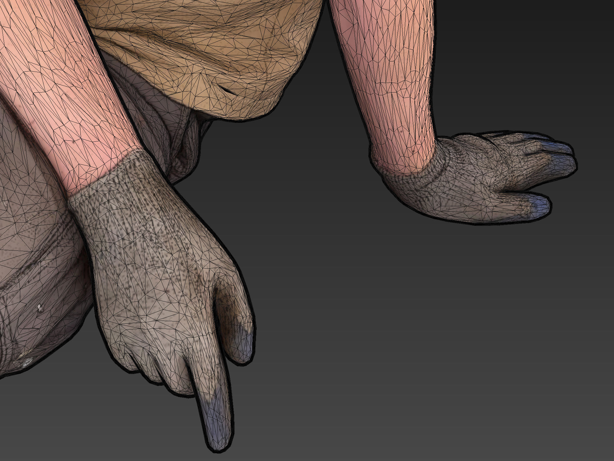 Worker Sitting on the Floor 3D model_8