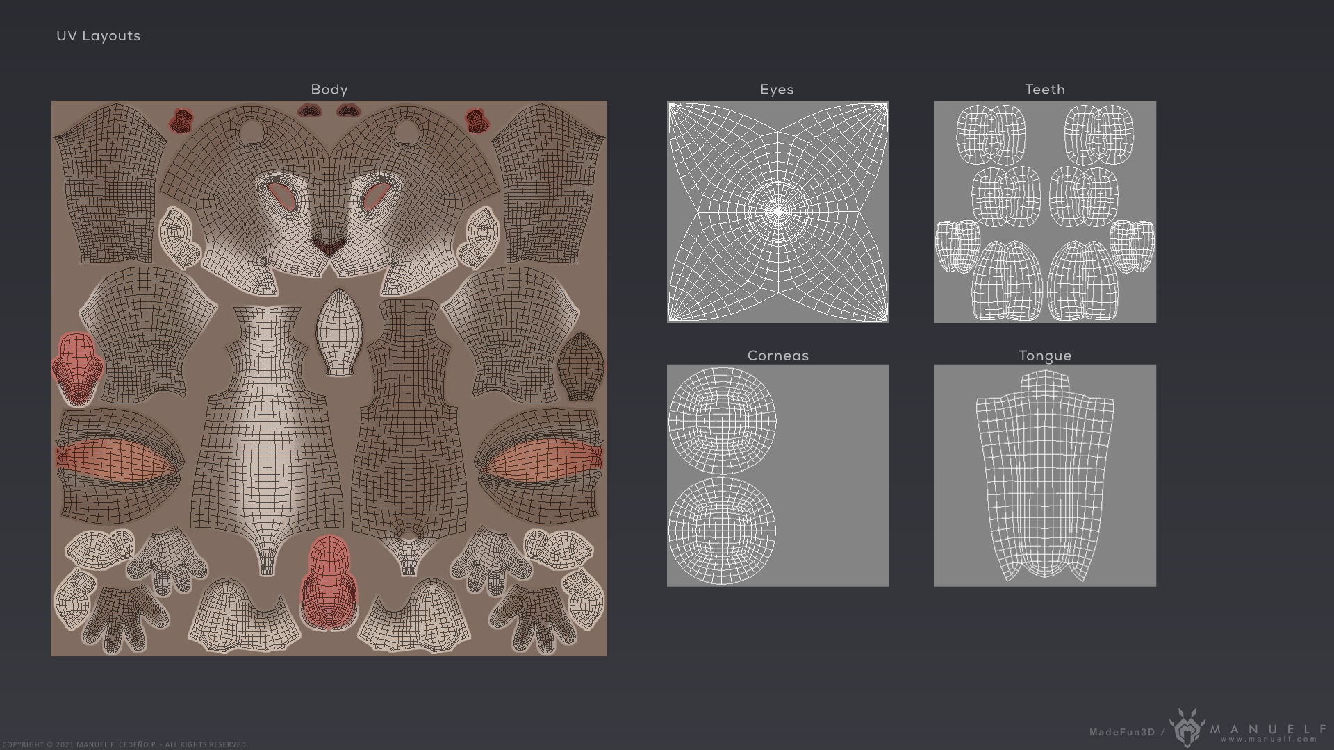 Stylized Cartoon Rabbit - Biped 3D model_17