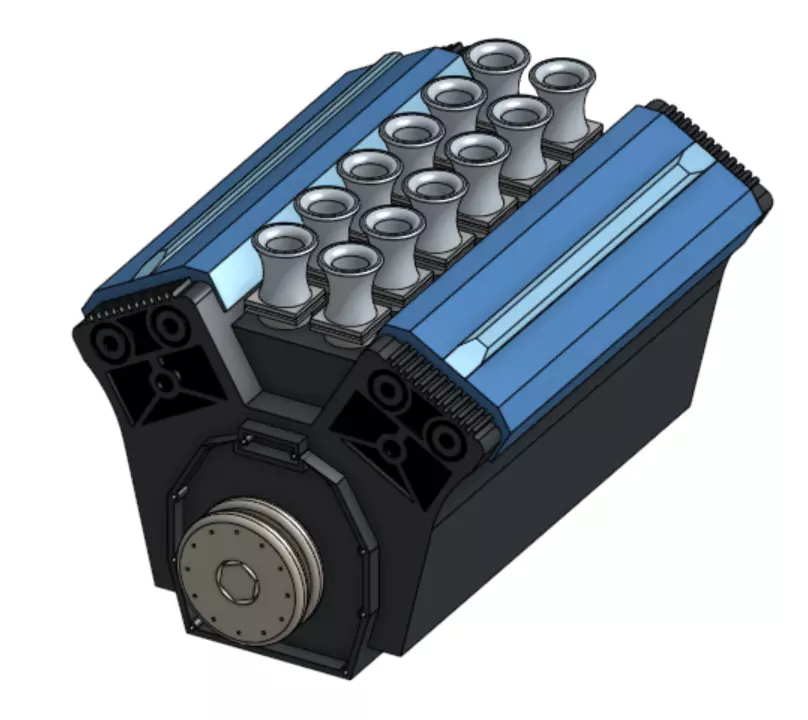 3d Modeled V12 Engine 3D print model