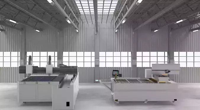 Laser cutting machine 3D model