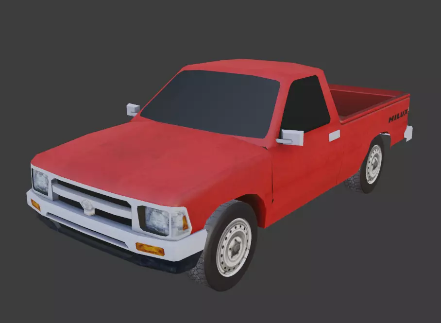 Toyota Hilux Low Poly Low-poly 3D model