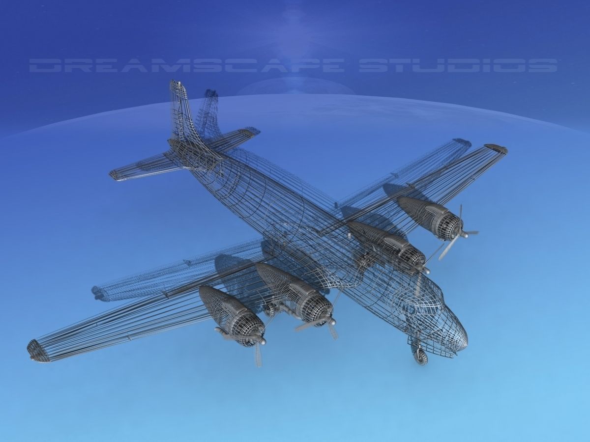 Douglas DC-7B BOAC 3D model_15