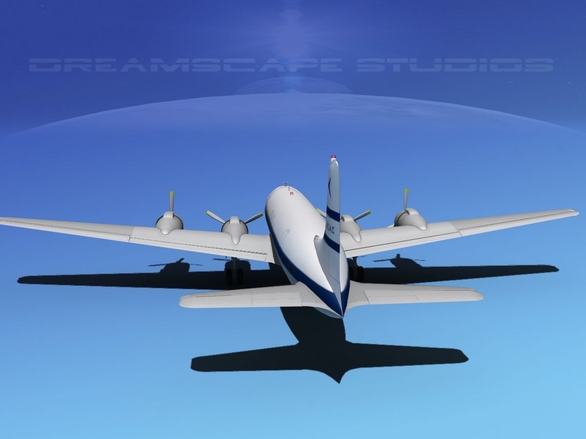 Douglas DC-7B BOAC 3D model_6