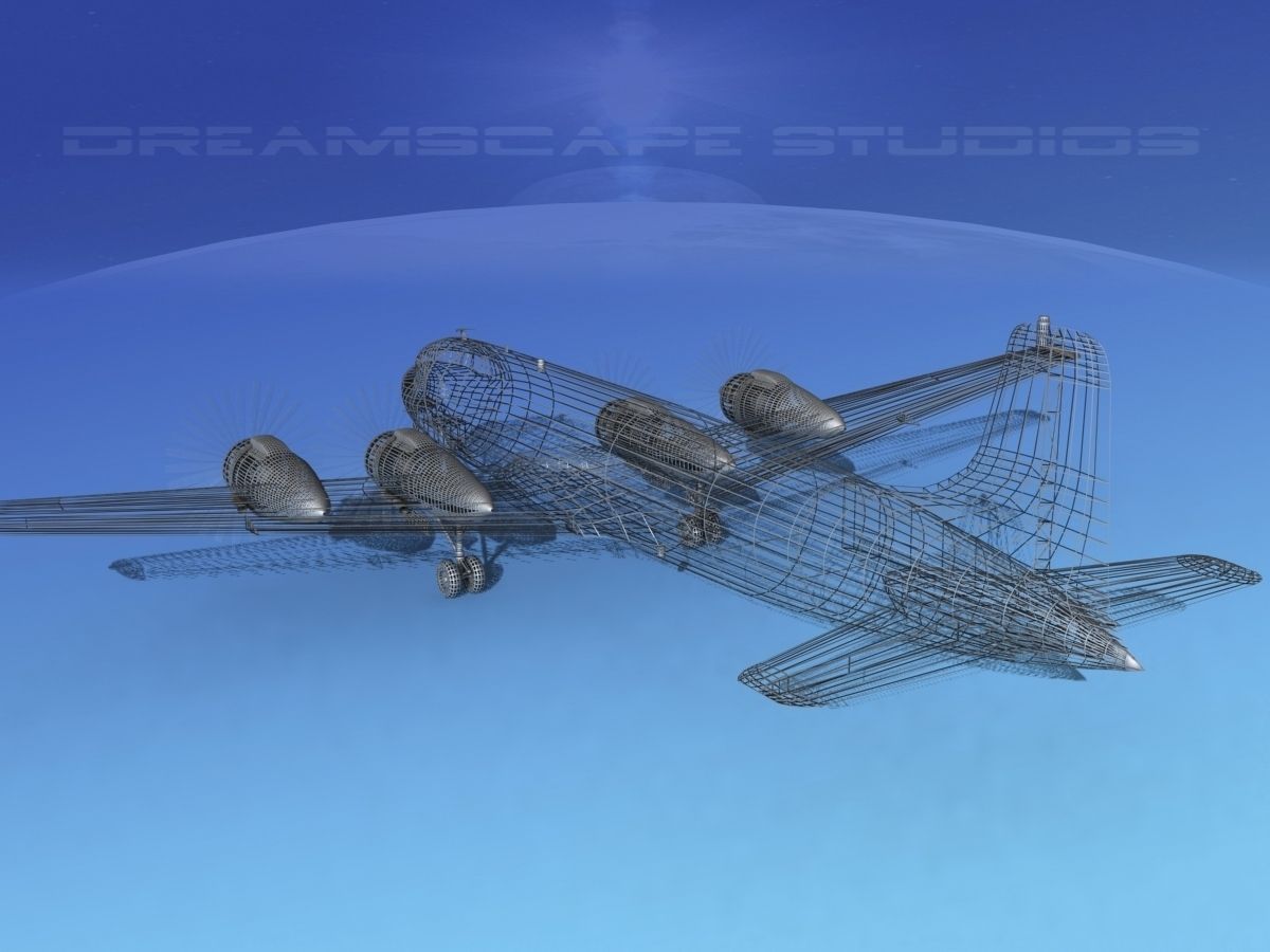 Douglas DC-7B BOAC 3D model_13