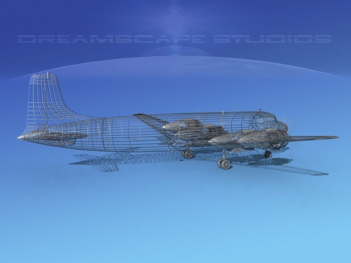 Douglas DC-7B BOAC 3D model_12