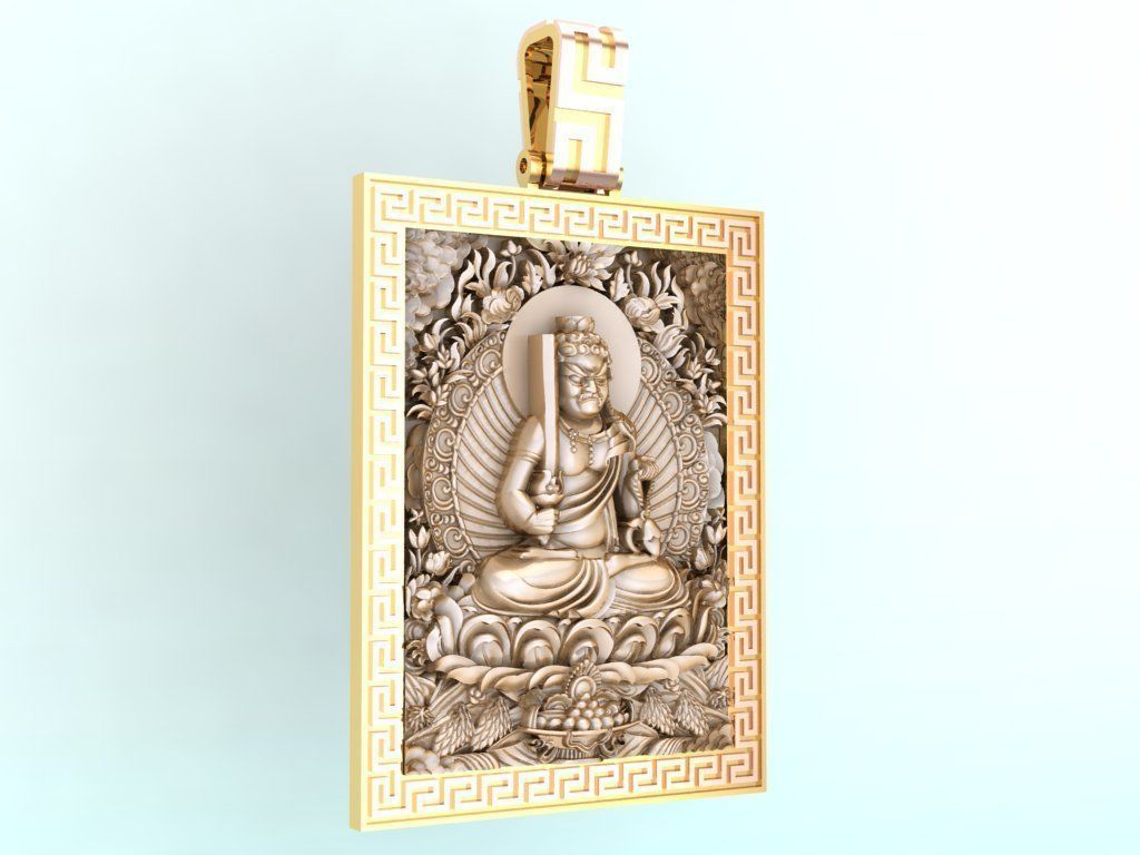 Acala Vidyaraja Buddha pendant - Buddha pendant - N21025 3D print model_8