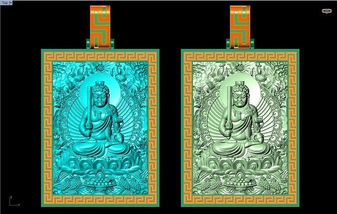 Acala Vidyaraja Buddha pendant - Buddha pendant - N21025 3D print model