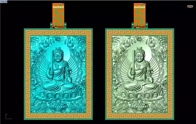 Acala Vidyaraja Buddha pendant - Buddha pendant - N21025 3D print model