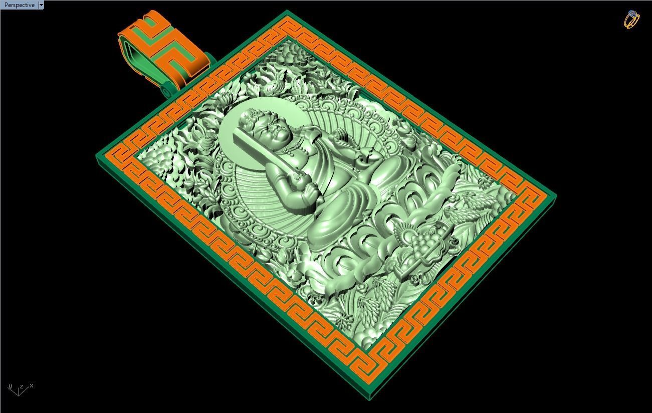 Acala Vidyaraja Buddha pendant - Buddha pendant - N21025 3D print model_12