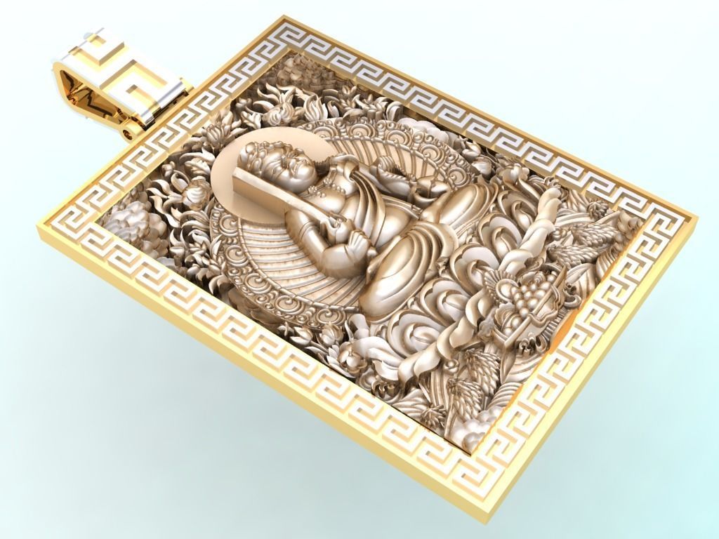 Acala Vidyaraja Buddha pendant - Buddha pendant - N21025 3D print model_5