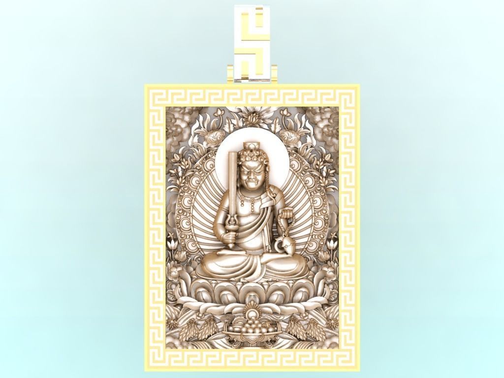 Acala Vidyaraja Buddha pendant - Buddha pendant - N21025 3D print model_7