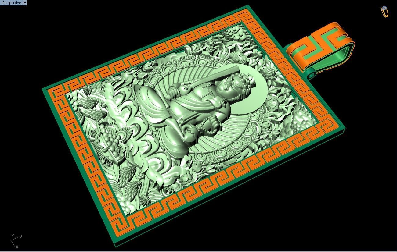 Acala Vidyaraja Buddha pendant - Buddha pendant - N21025 3D print model_13