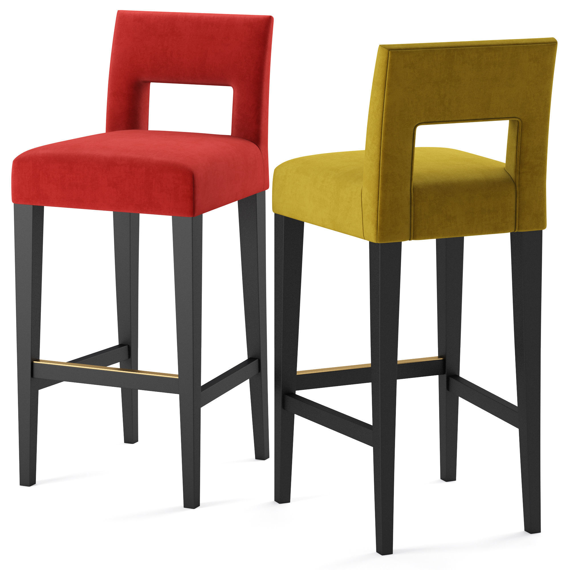 Hugo Bar Stool 3D model_1