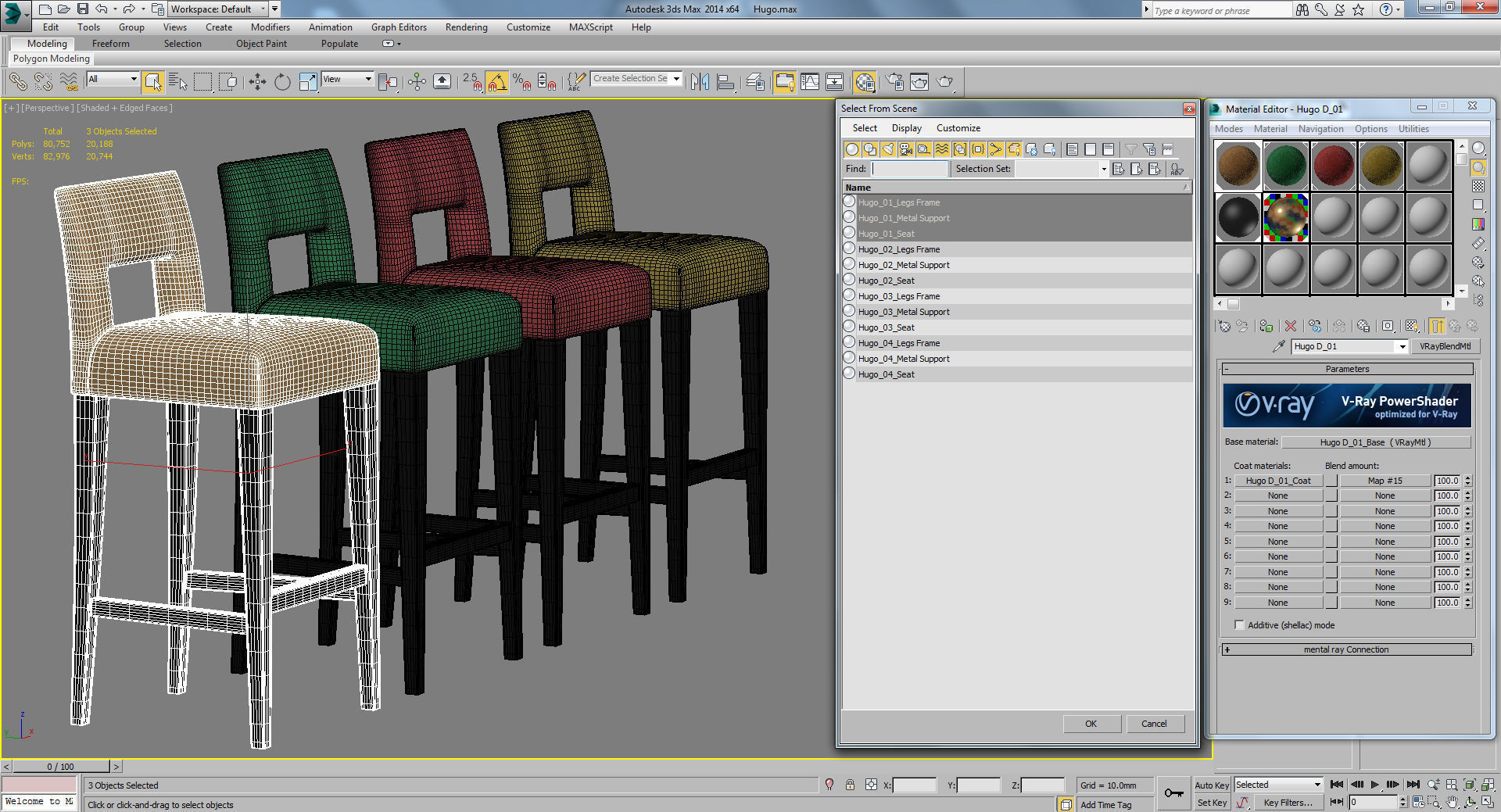Hugo Bar Stool 3D model_5