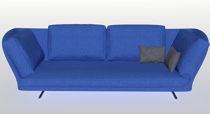 3D model Blue Fabric sofa VR / AR / low-poly | CGTrader