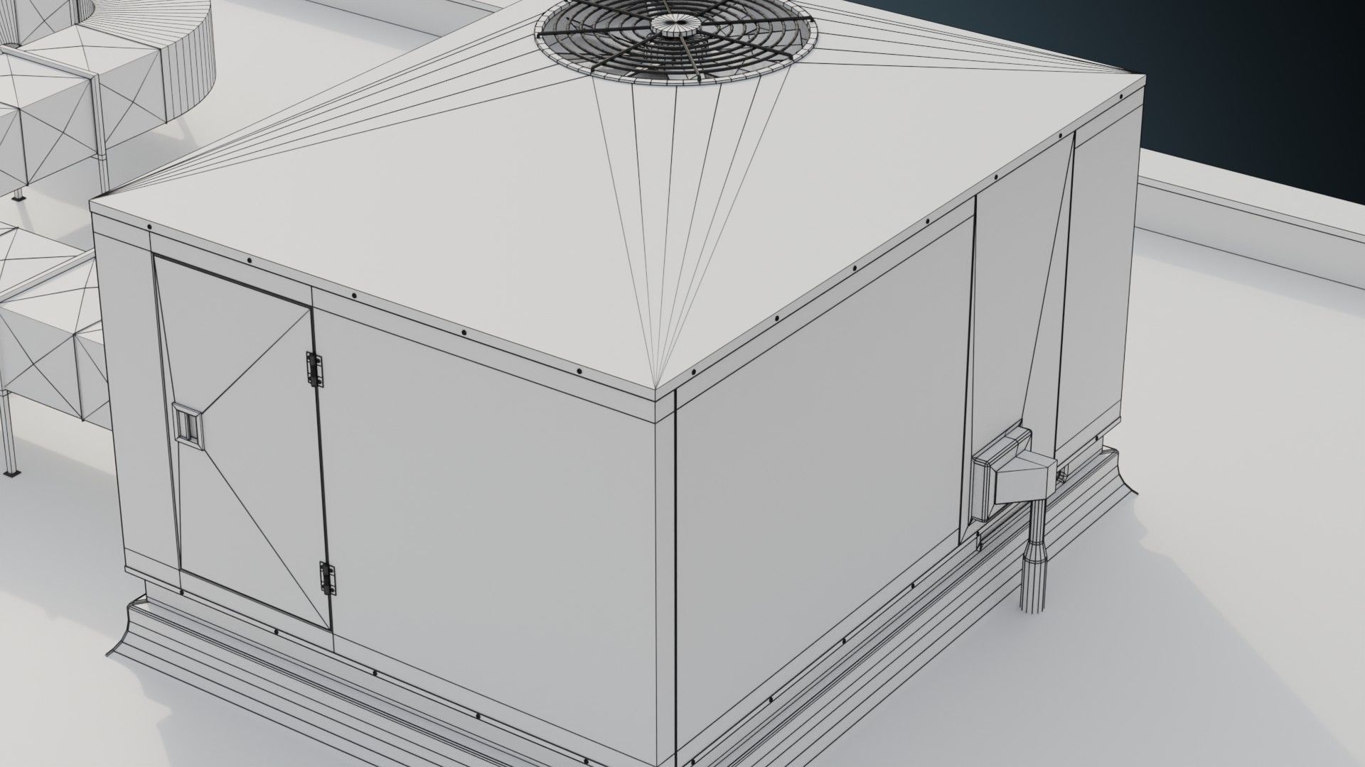 Building 18 Low-poly 3D model_15