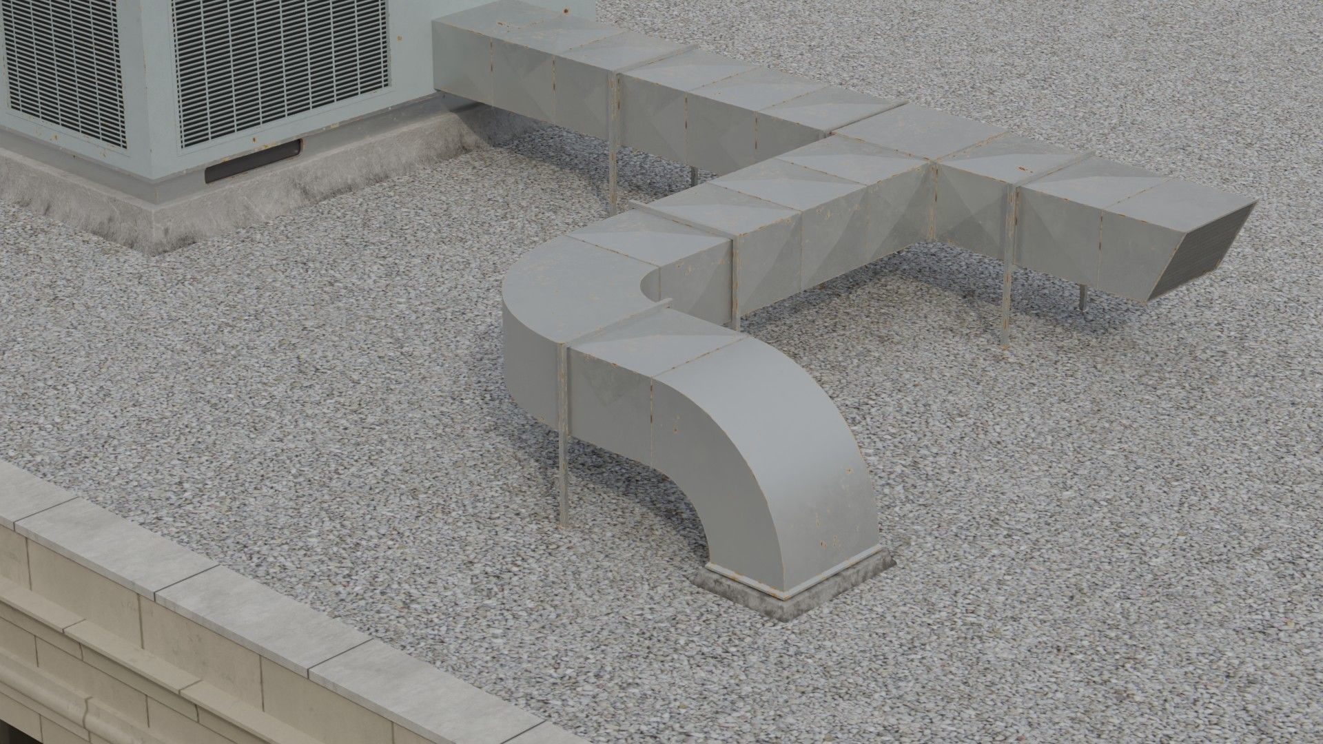 Building 18 Low-poly 3D model_8