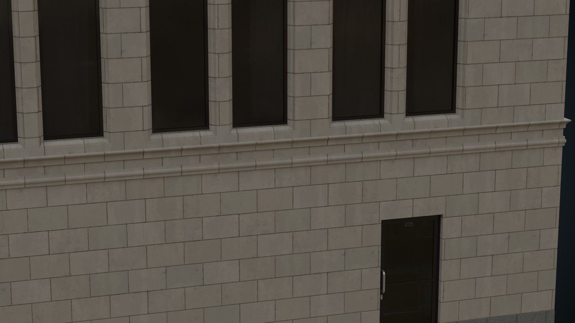 Building 18 Low-poly 3D model_7