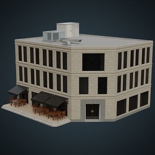 Building 18 Low-poly 3D model
