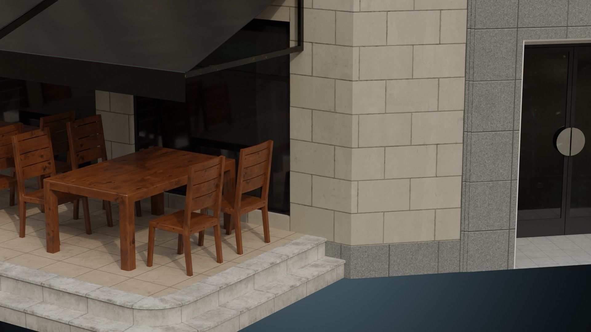 Building 18 Low-poly 3D model_6