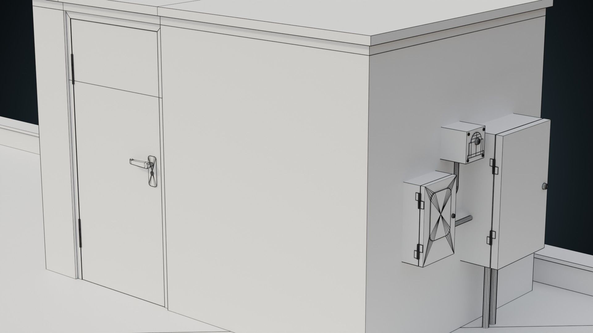 Building 18 Low-poly 3D model_16