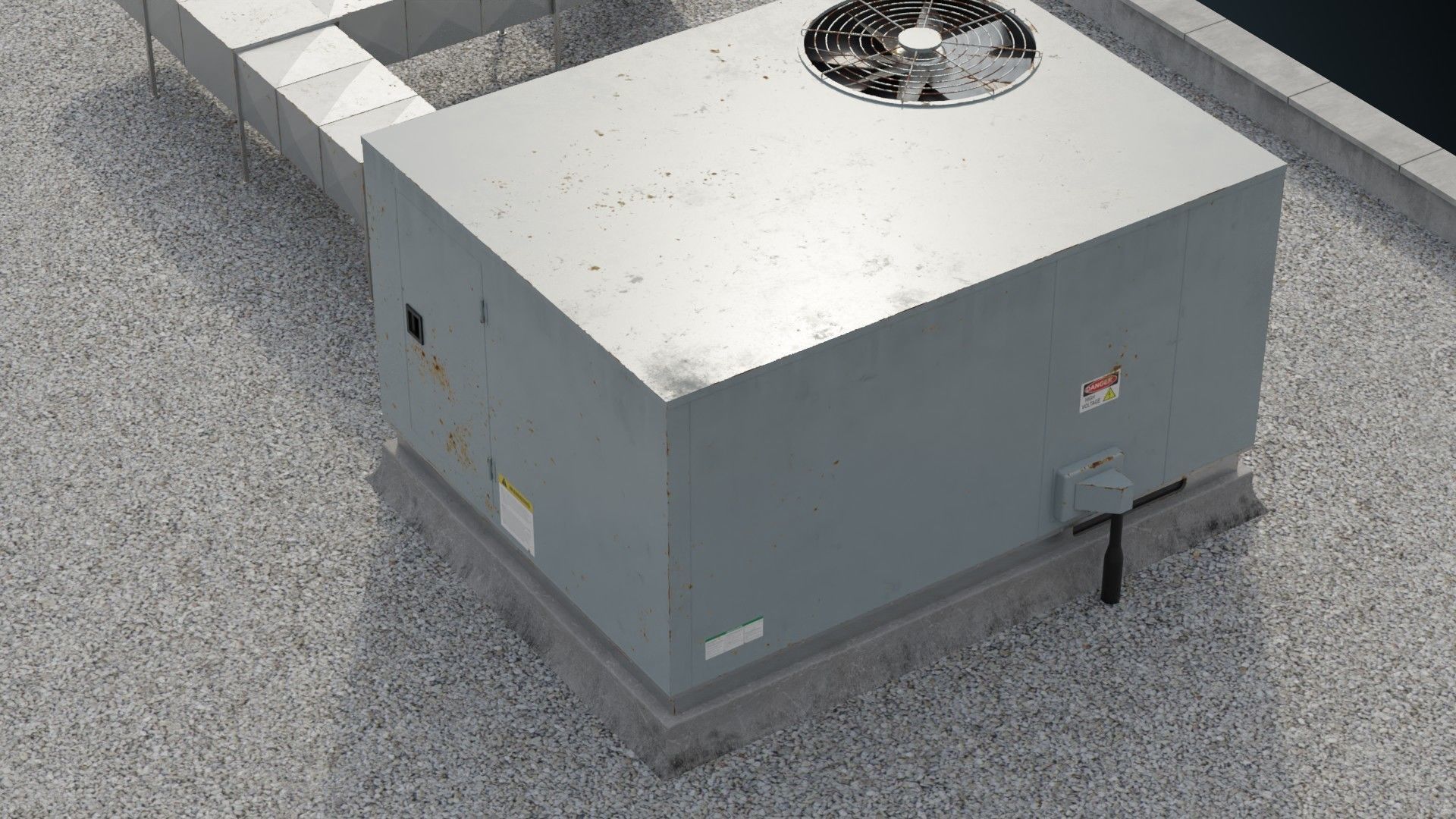 Building 18 Low-poly 3D model_9