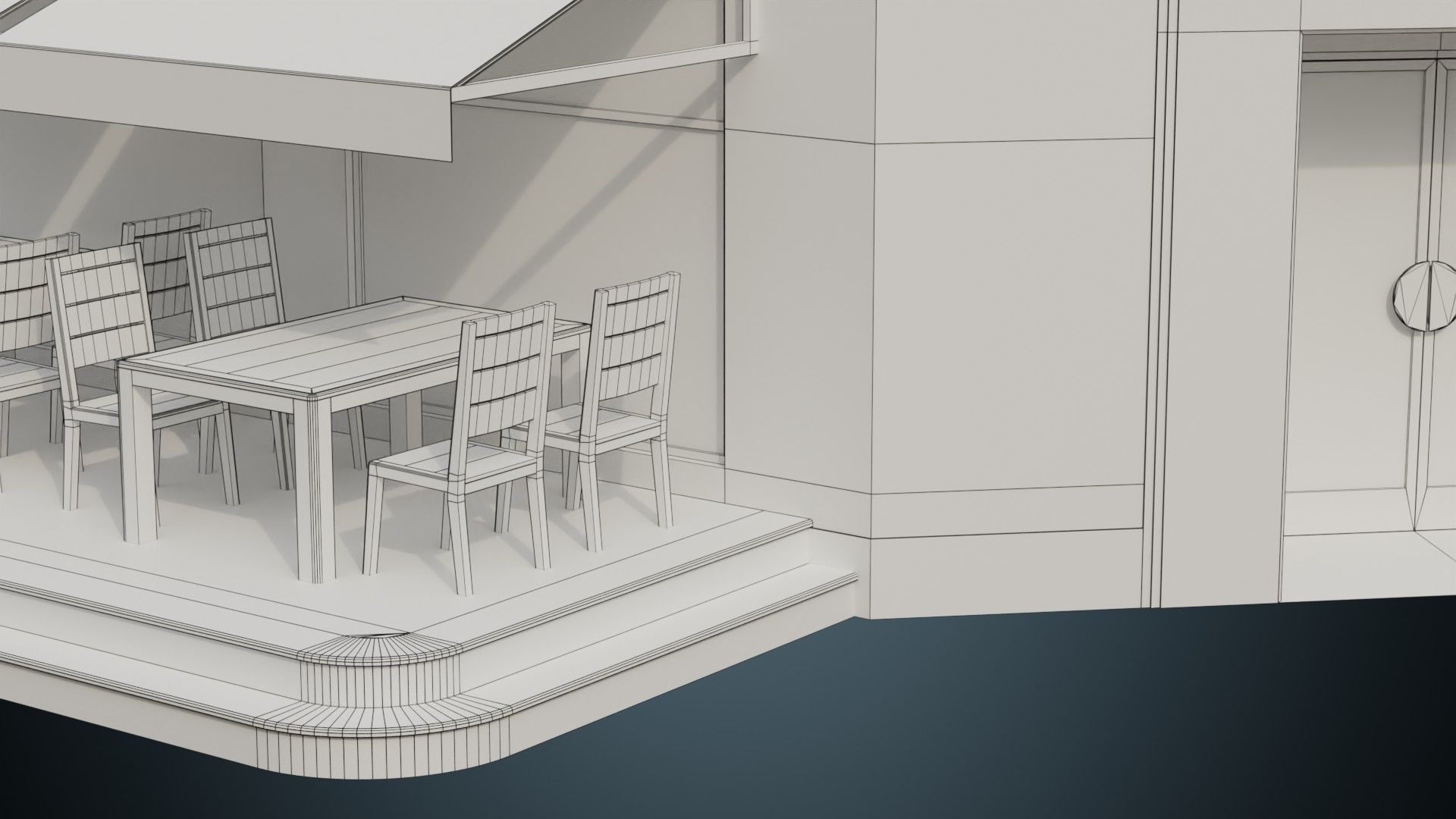 Building 18 Low-poly 3D model_12