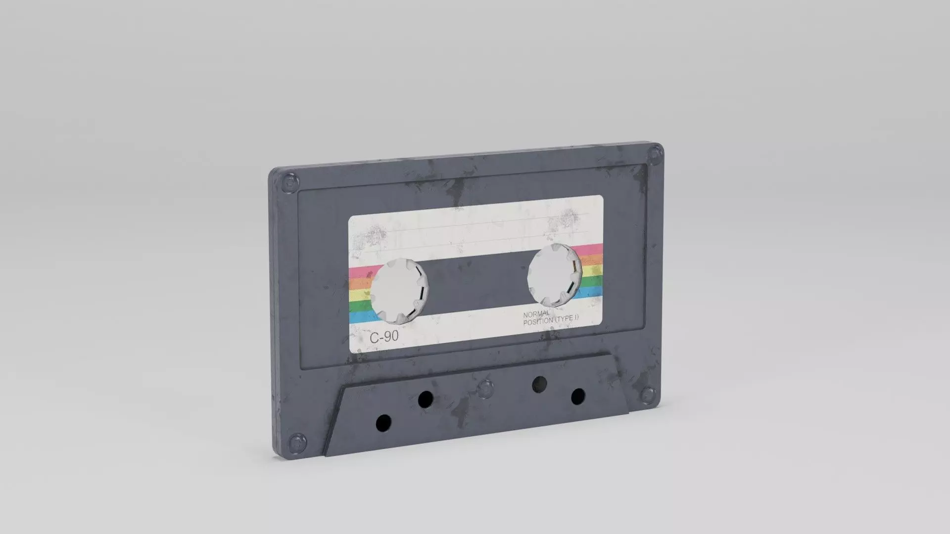 Cassette Tape 100x64x8 Low-poly 3D model_0