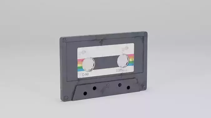 Cassette Tape 100x64x8 Low-poly 3D model