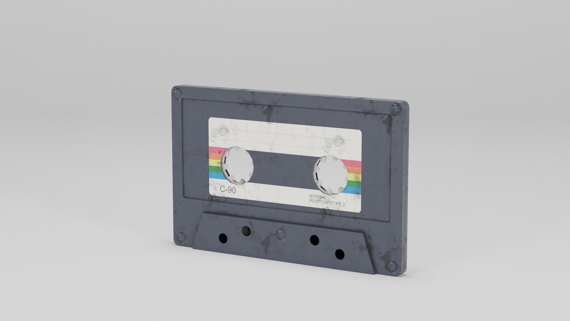 Cassette Tape 100x64x8 Low-poly 3D model_2