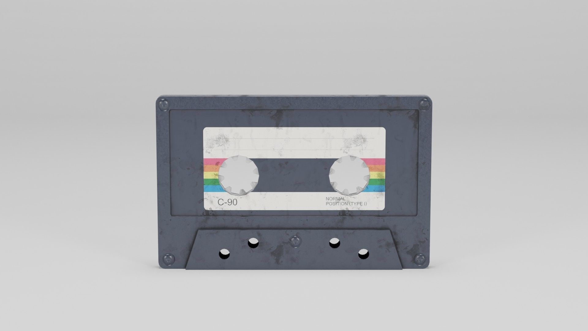 Cassette Tape 100x64x8 Low-poly 3D model_1