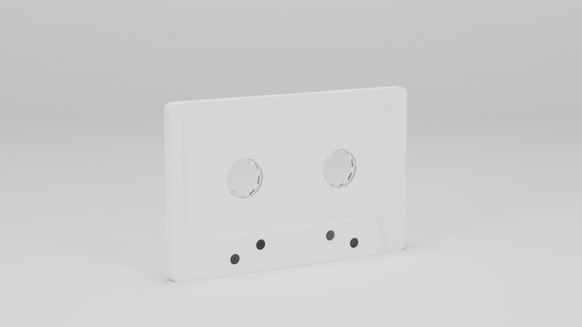 Cassette Tape 100x64x8 Low-poly 3D model_3