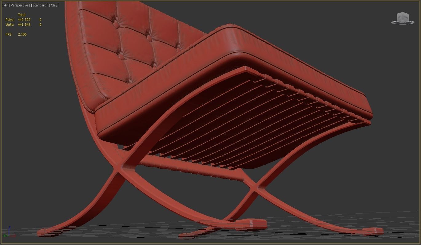Barcelona Chair 3D model_9