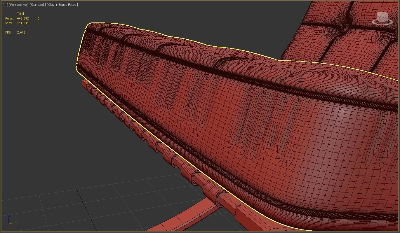 Barcelona Chair 3D model_10