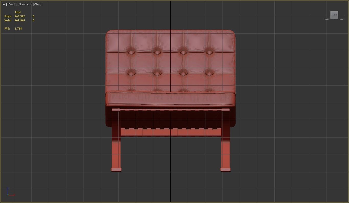 Barcelona Chair 3D model_6