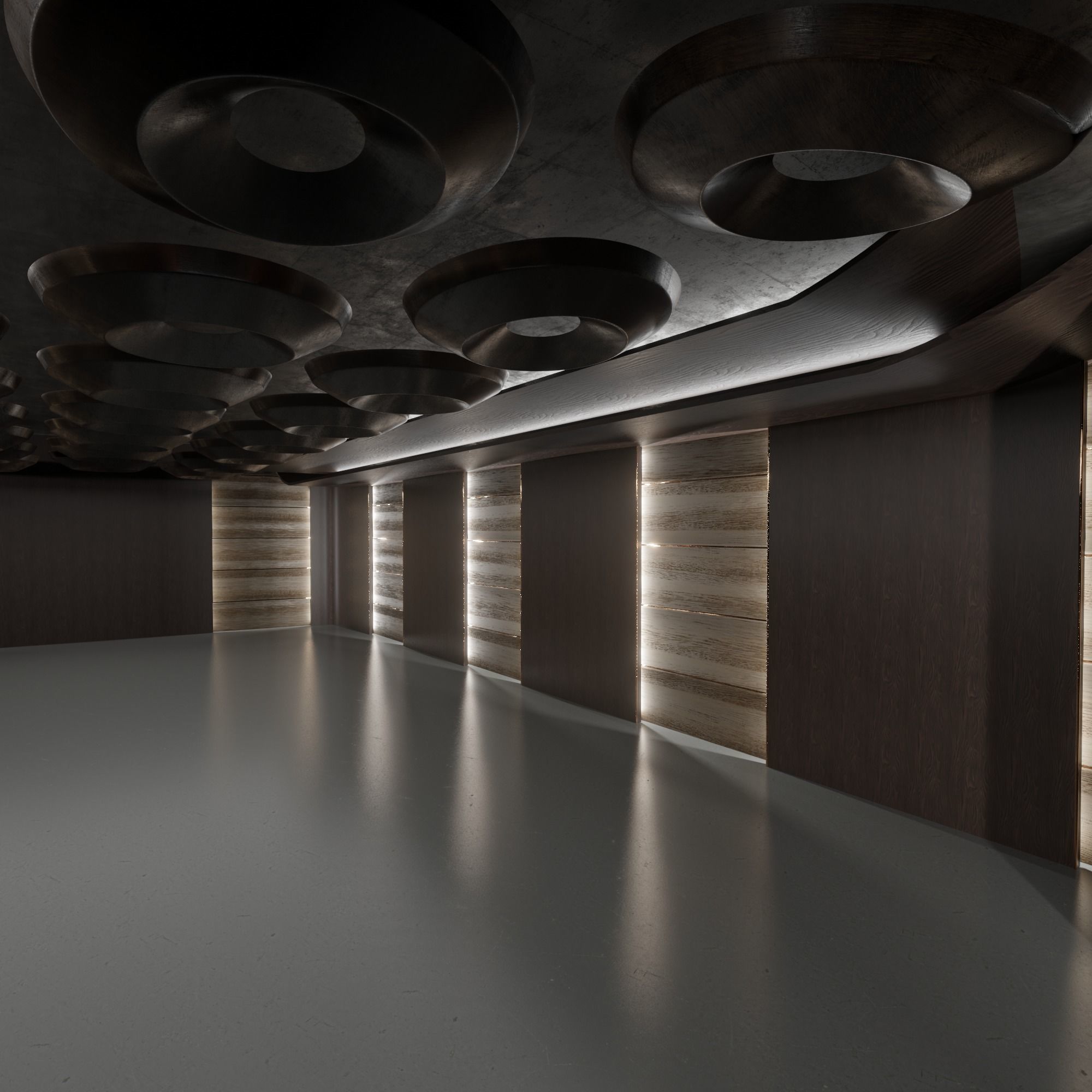 Conference hall Low-poly 3D model_5