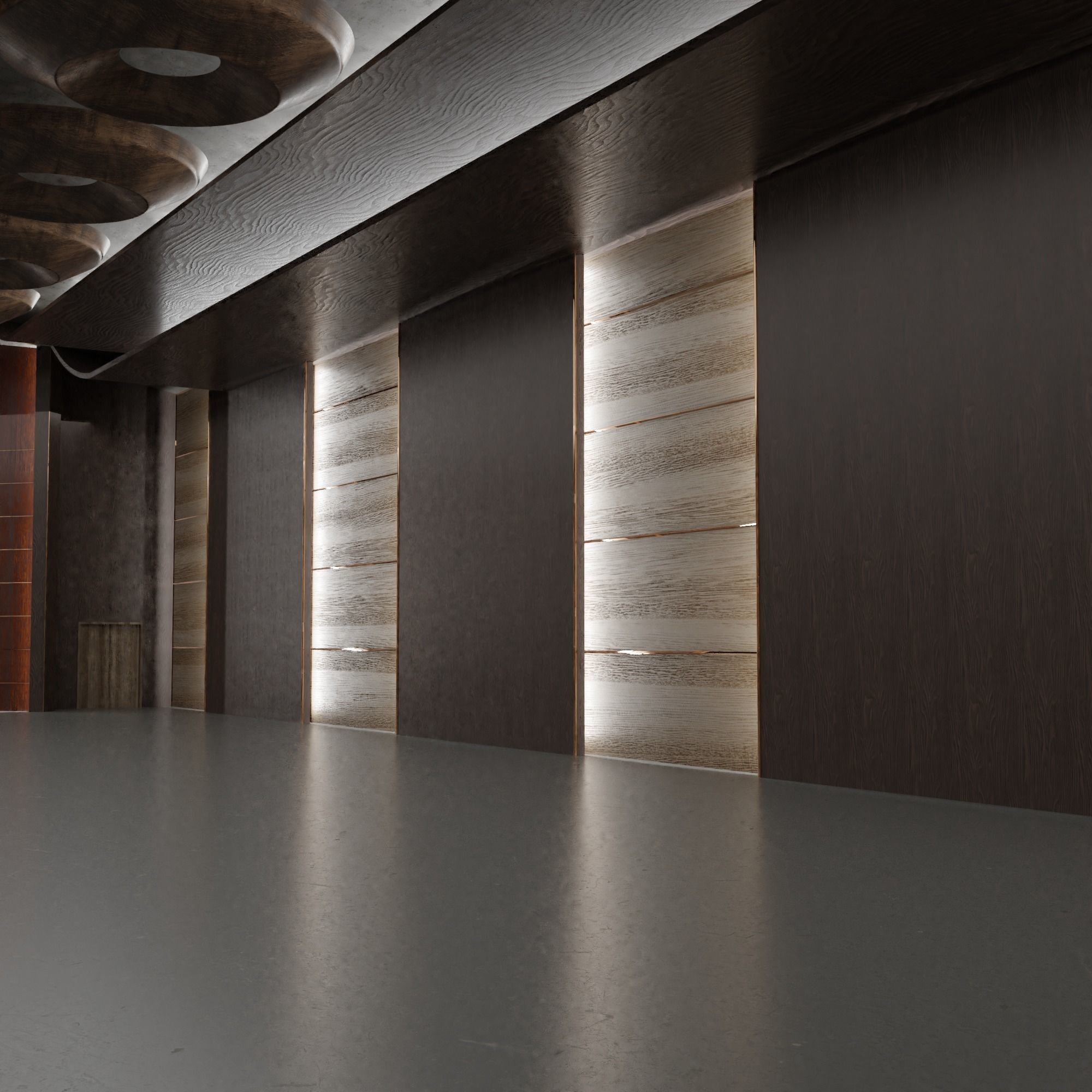 Conference hall Low-poly 3D model_1