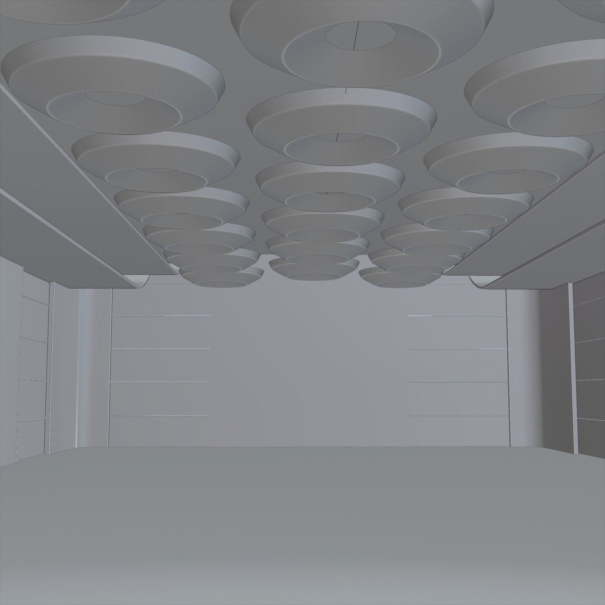 Conference hall Low-poly 3D model_9