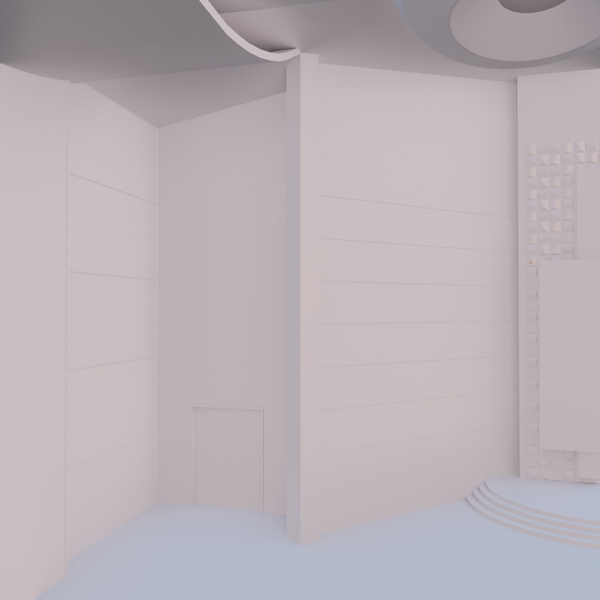 Conference hall Low-poly 3D model_12