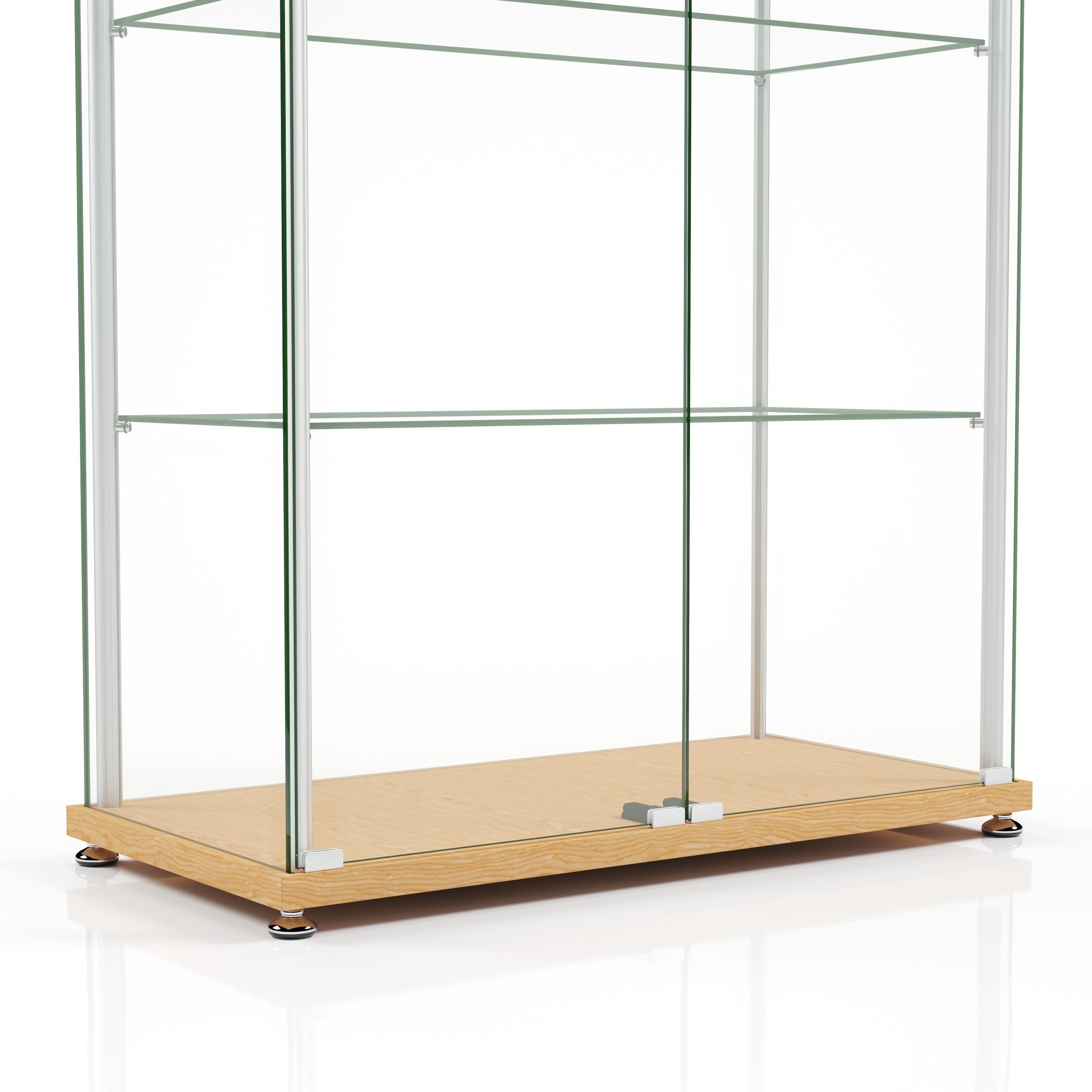 Glass Display Cabinet 39x79 Two Door 3D model 3D model_4