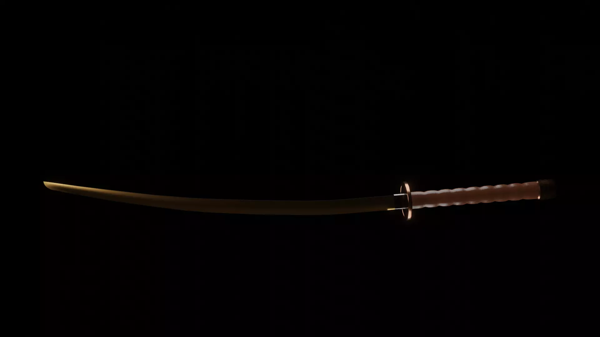 Golden Katana V1 Free 3D model