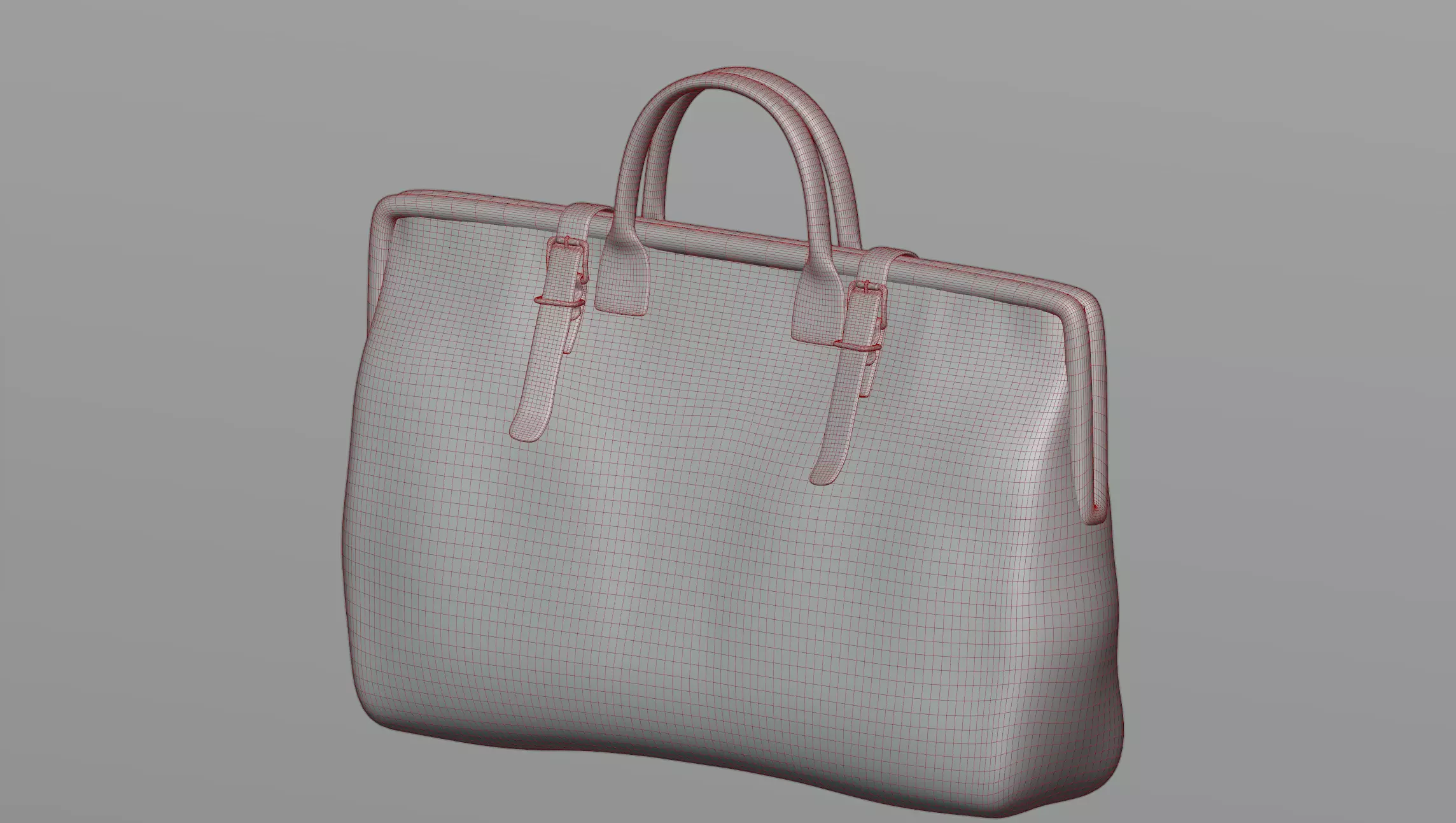 Bag with two straps 3D model_0
