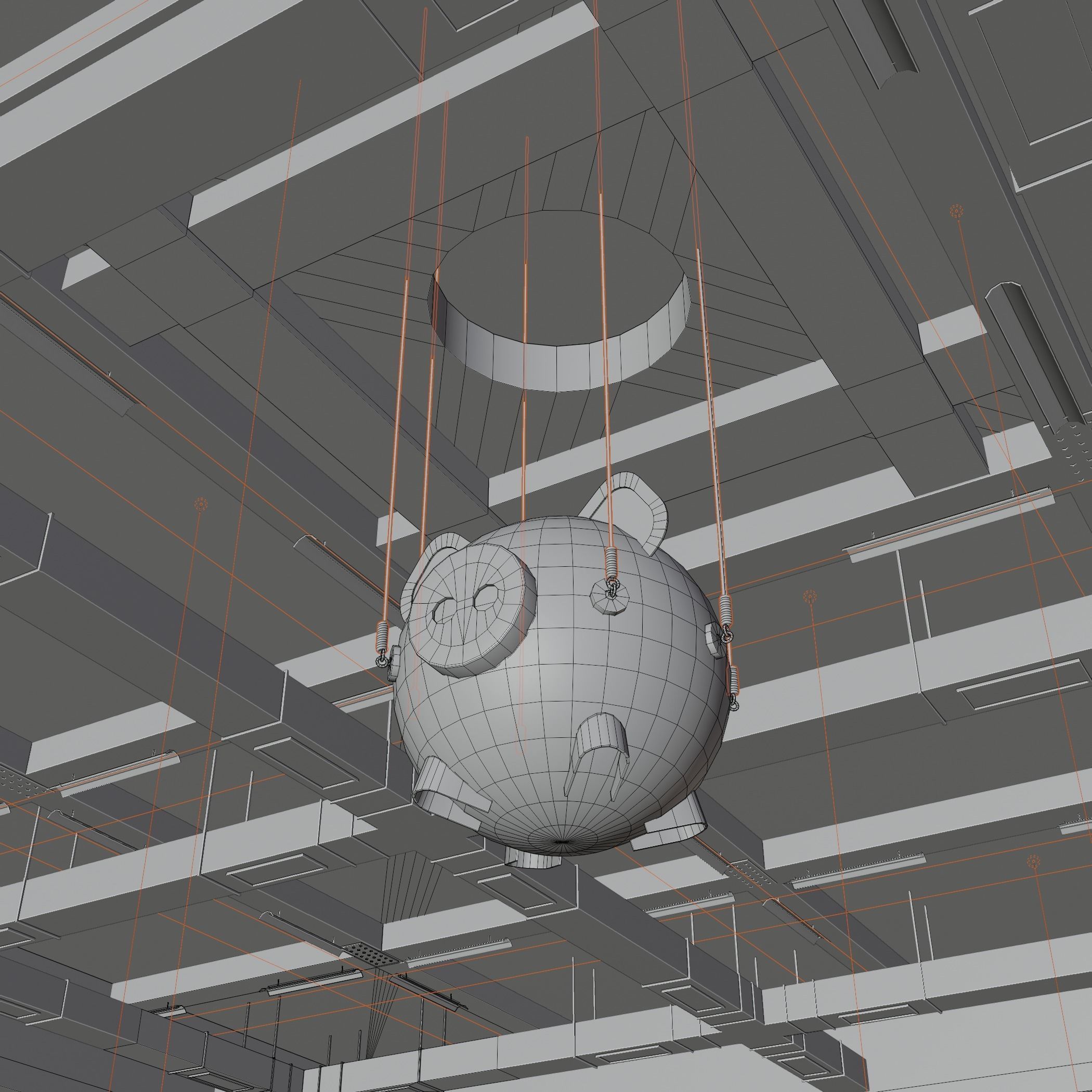 Squid Game Bathroom Sleeping area 3D model  Low-poly 3D model_11