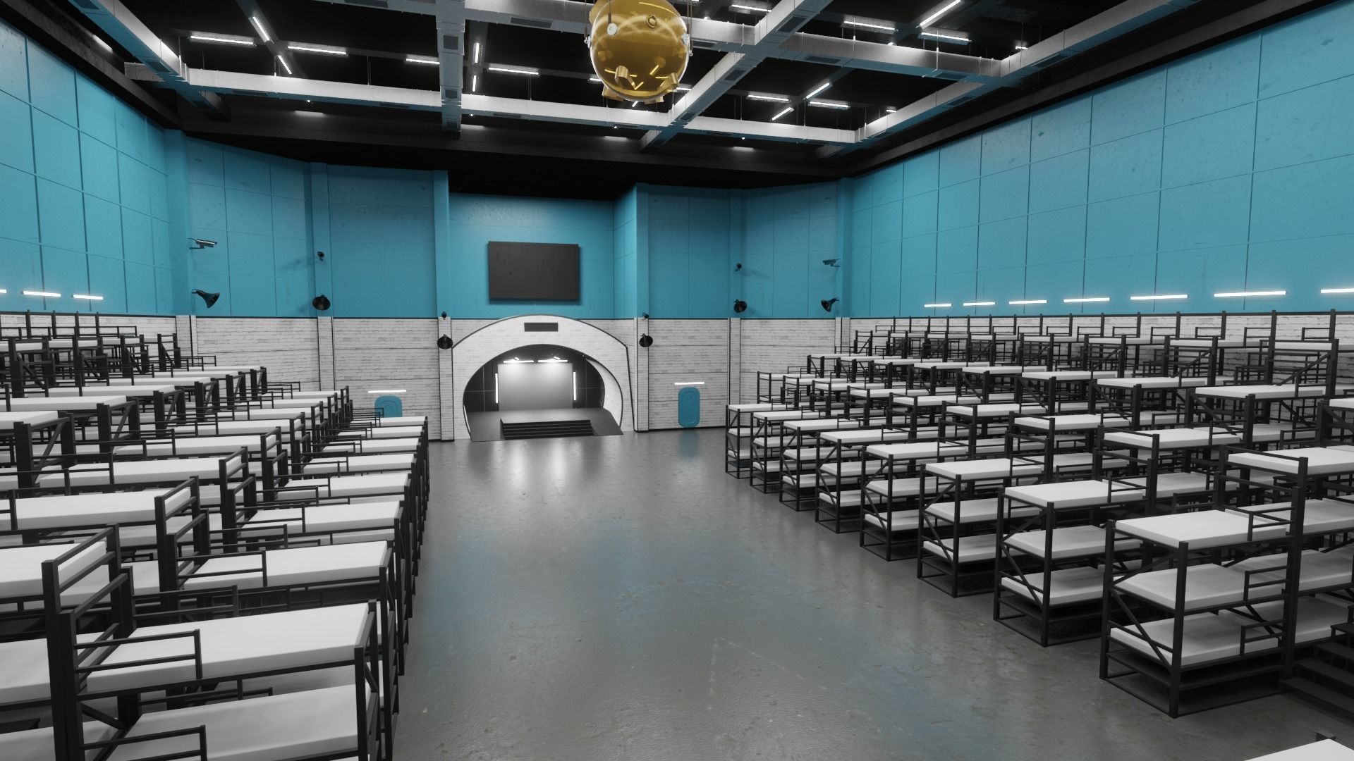 Squid Game Bathroom Sleeping area 3D model  Low-poly 3D model_10