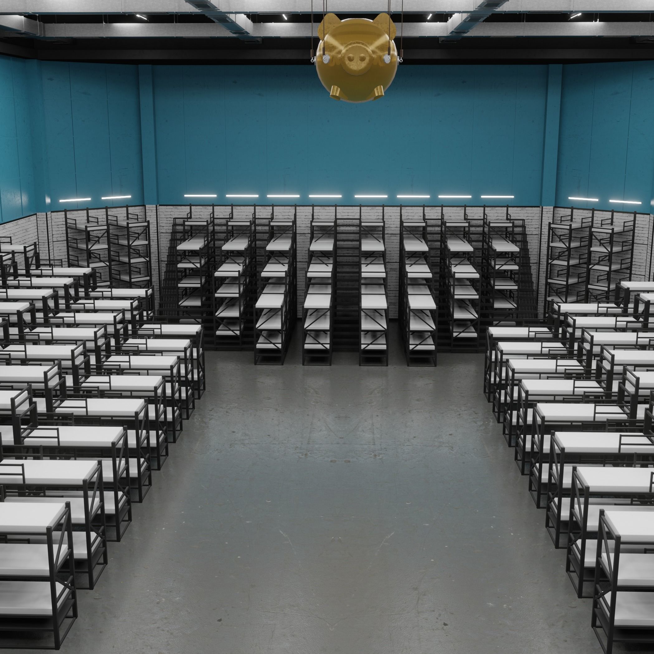 Squid Game Bathroom Sleeping area 3D model  Low-poly 3D model_1