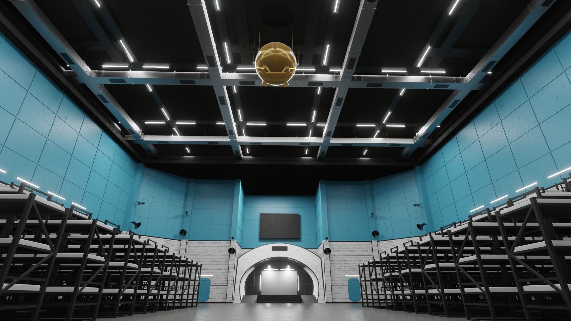 Squid Game Bathroom Sleeping area 3D model  Low-poly 3D model_3